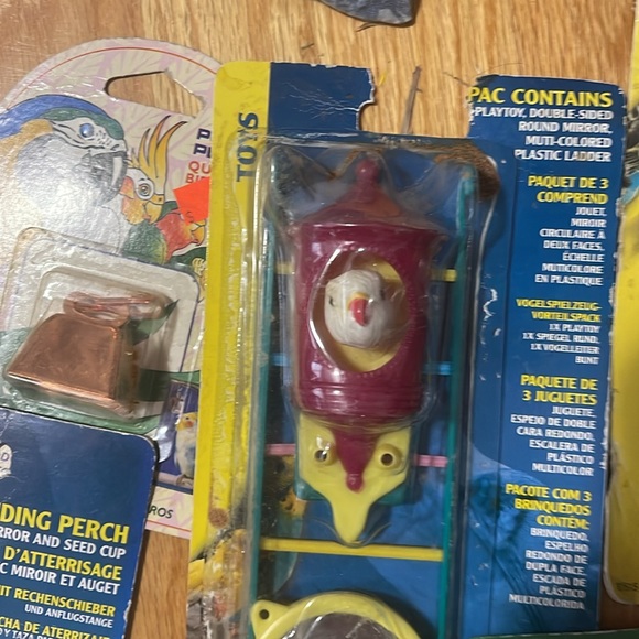 NWT lot bird parrot toys bath mirrors bottle beak block 8 9 pack pcs lot bundle - Picture 7 of 9